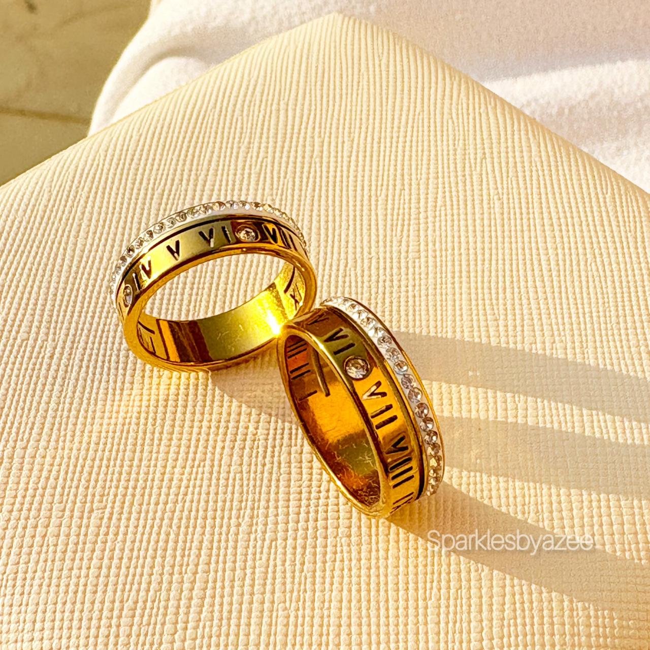 Roman Numeral Rings - 18K Gold Plated